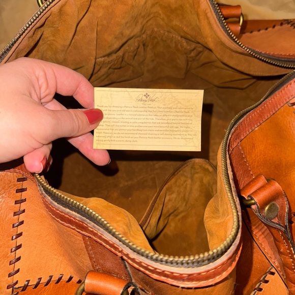Patricia Nash Patchwork Leather Duffel Bag - Brown - Picture 3 of 7
